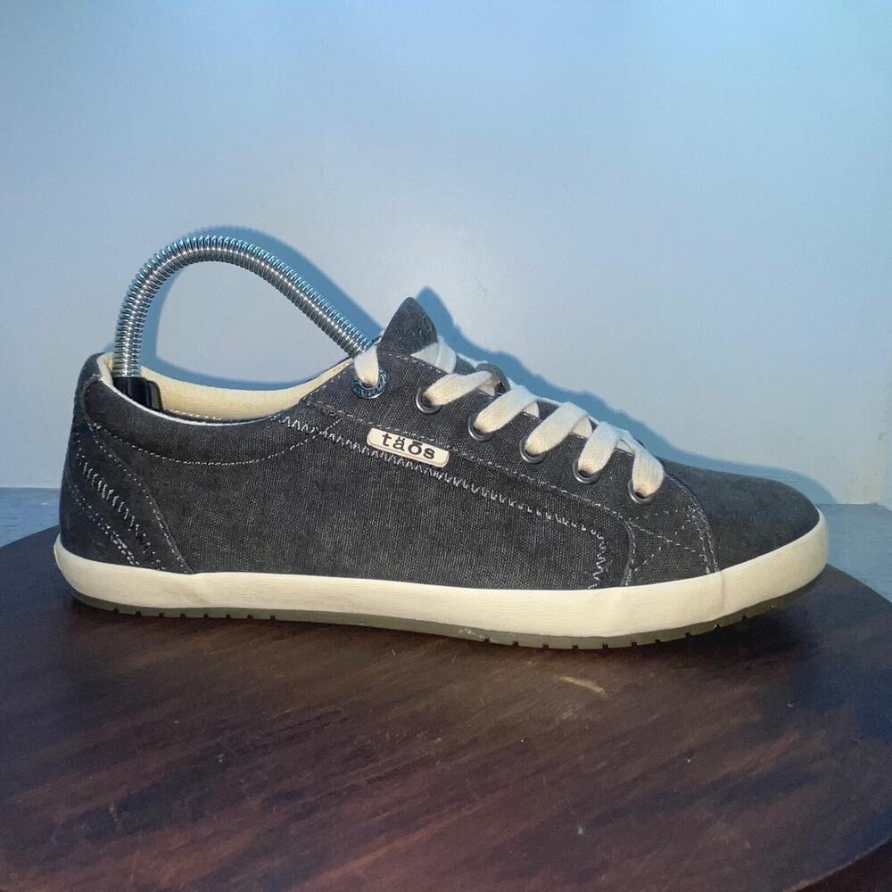 Taos Star Women’s Size 9 Gray Canvas Sneakers Shoes STA-12844 Lace Up Casual
